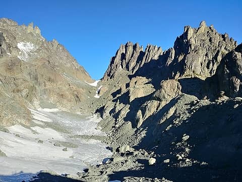 Mount Clark (on the right) above Surprise Basin