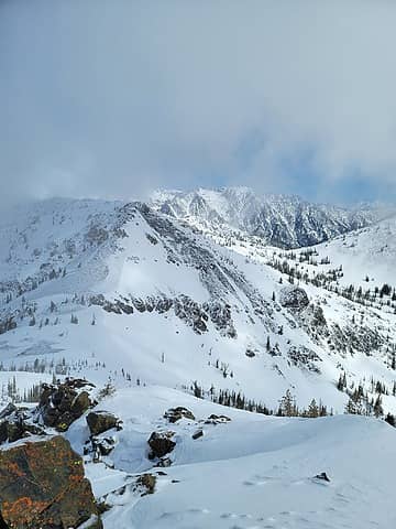 Ridge that eventually leads to Navaho summit
