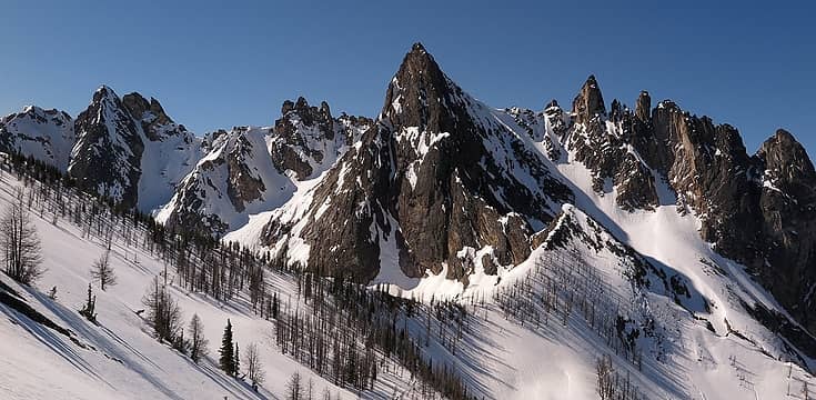 The Needles standing above the north side of Catleap Col