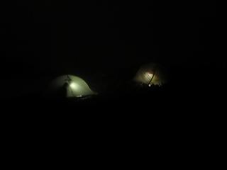 Finally in tents at 1130pm