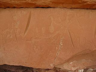 Petroglyphs and grooves