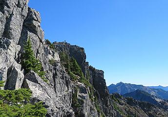 Spotted another climber on the distant, true summit.  Once you make the ridge crest, it's a carry to the top.