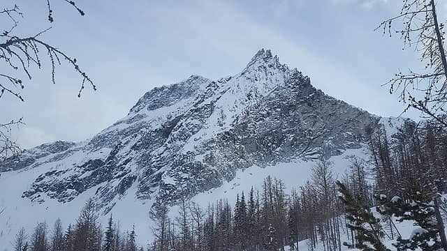 First views of the north face of Star Peak from below Fish Creek Pass