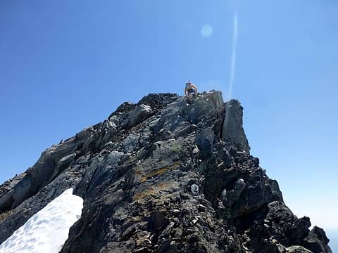 loose summit ridge (middle oly)