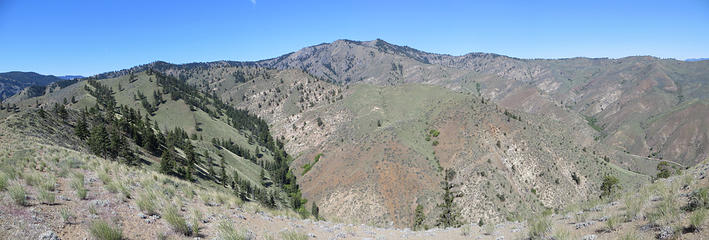 A view of Twin Peaks from the Ridge.