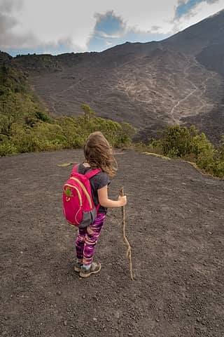 Rowan at the summit. They dont let you get any closer because its so active (most recent eruption was in 2014)