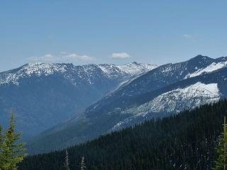 Icicle Ridge in distance - pointy-bump on the right is where we were a few weeks ago