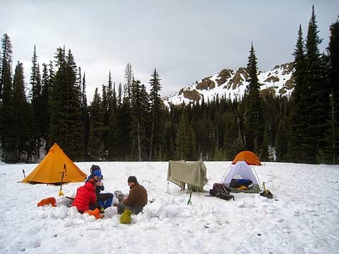 snowy camp