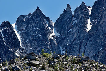 Ridge above Colchuck Lake, Alpine Lakes Wilderness. Nikon D50, Nikkor 200mm f4 AI 
By Gil Aegerter