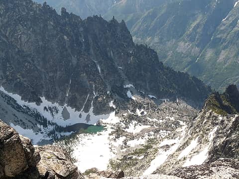 Crystal Creek basin from Little A summit.  This was where we had planned on camping.