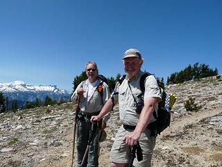 Mid-life Hiker and friend (on their way back from Rampart)