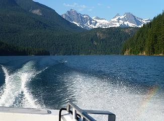early morning boat ride up Ross Lake