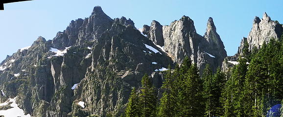 Wilman's Spires and Columbia Peak from Glacier Basin