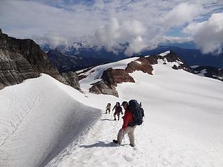 Heading down the Scary Glacier of Death