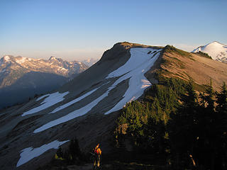 Returning to Hannegan and camp after summiting Granite Mtn