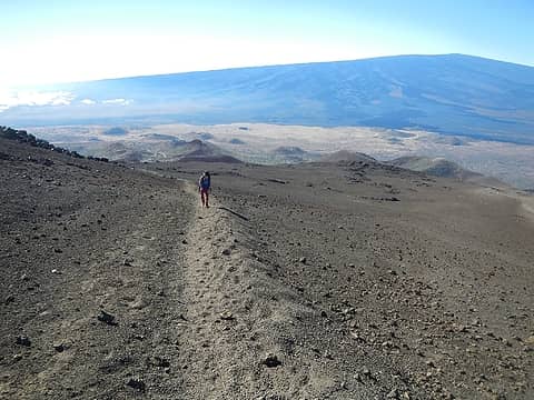 Mauna Loa seen from Mauna Kea trail