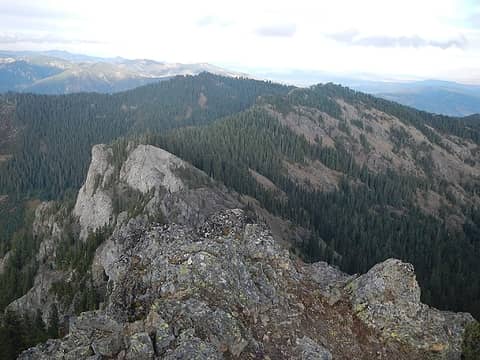 South Peak seen from West Peak summit