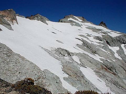 The east peak of Mt. Danel from high on the ridge.