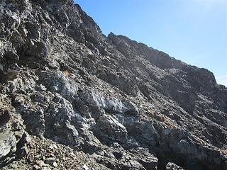 Descending near the summit