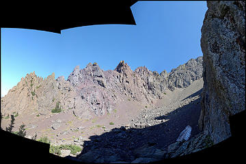 The north wall of the cirque.