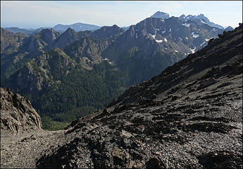 The view south from the saddle.