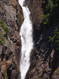 Zooming in to Lower Portion of Falls