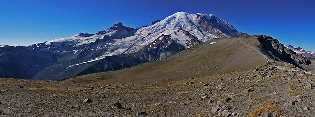 Pan of 2nd from 1st Burrough. 
MRNP, White River campground to Sunrise 2nd Burroughs, to Glacier basin loop 10/07/12