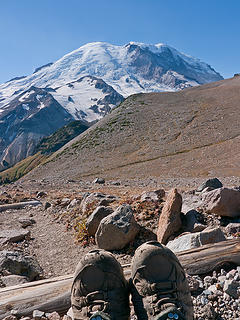 Mandatory boot shot. MRNP, White River campground to Sunrise 2nd Burroughs, to Glacier basin loop 10/07/12