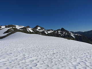 Bear Glacier, Bailey ridge crest in distance