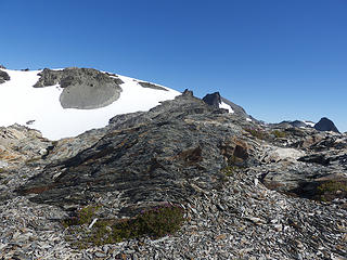Looking north along ridge to Mt Childs