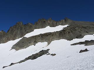 Sharp needle peaks south of Mt Childs mentioned in OCG