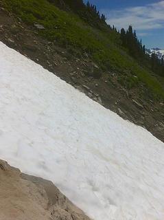 Snow-filled gully