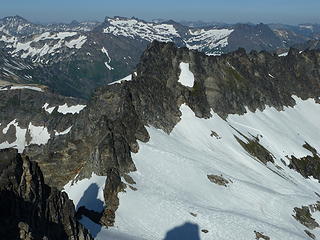 Part of the Tenpeak massif with Buck Mountain beyond.