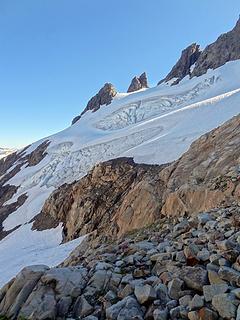 Ridgelines and glaciers off the south face of Hagan.