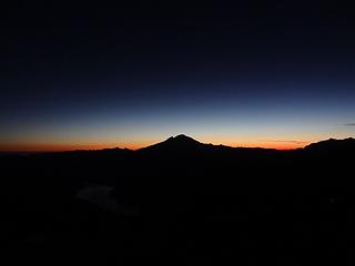 Sunset behind Mount Baker.