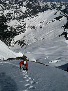 Looking back down the Douglas Glacier