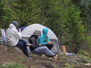debbie's view, illegal campsite. 
Squak Mtn WA, 1/5/13