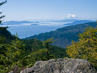 Top of the Nameless Knoll. 
Oyster Dome via Blanchard, 3/29/13, Bellingham WA