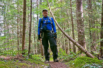 Me.  Someday I will look back and be impressed at how fit I was at 60. Oyster Dome via Blanchard, 3/29/13, Bellingham WA
