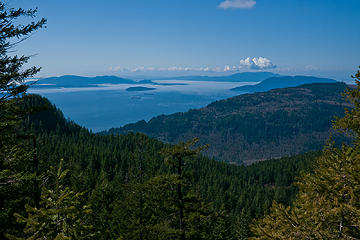 Nameless Knoll view. 
Oyster Dome via Blanchard, 3/29/13, Bellingham WA