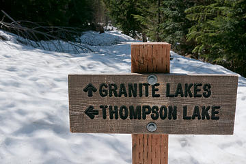 Signage. 
Granite Lakes trail 5/11/13