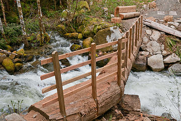 A well done bridge. 
Granite Lakes trail 5/11/13