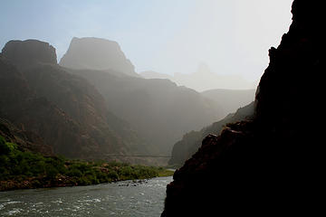 Black Bridge on the Colorado River. Grand Canyon, July 20, 2007.