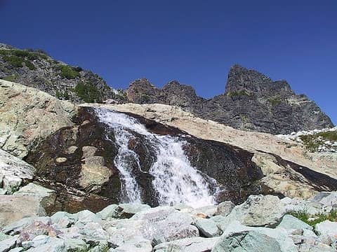 Waterfall Streaming From Chikamin Lake Outlet