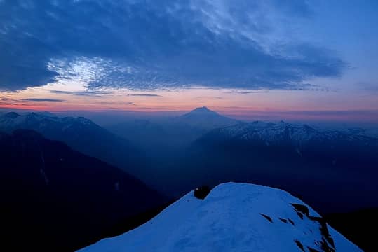 Glacier Peak before sunrise