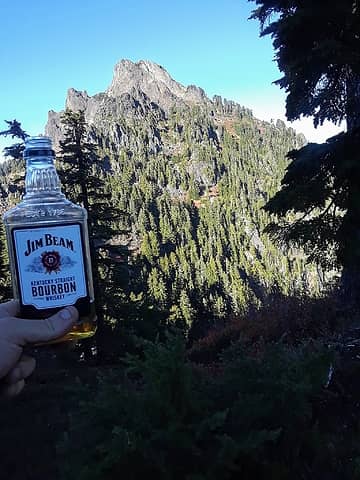 Obligatory cheers to the mountain shot!
