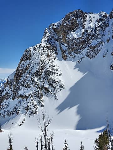 More ski tracks in this couloir