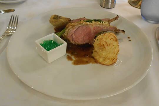 roast rack of lamb 08/14/23 - cooked perfectly, served lukewarm