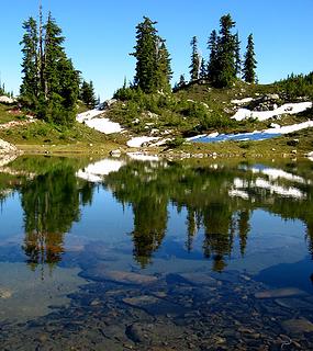 Reflections in eastern middle tarn