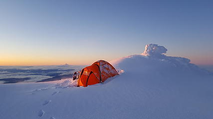 My campsite on the summit